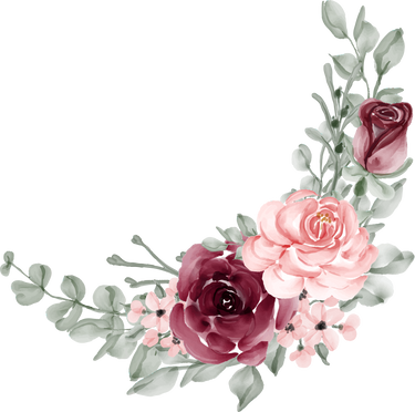 Flower Arrangement of Burgundy and Pink Rose